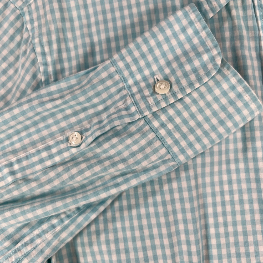 Brooks Brothers Shirt Girls Size 8 Blue Check Long Sleeve Button Up Casual - Picture 7 of 13